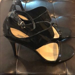 Patent leather strappy heels